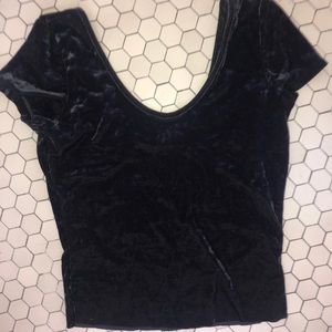 American Eagle Scoop Neck Velvet Top